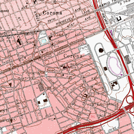 Topographic Map of Saint Leo School, NY