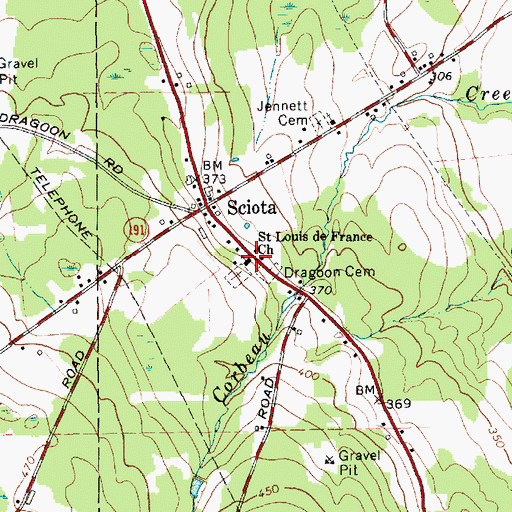Topographic Map of Saint Louis de France Church, NY