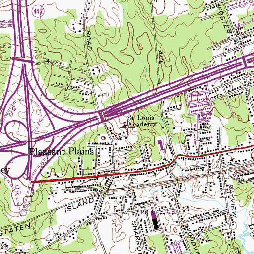 Topographic Map of Saint Louis Academy, NY