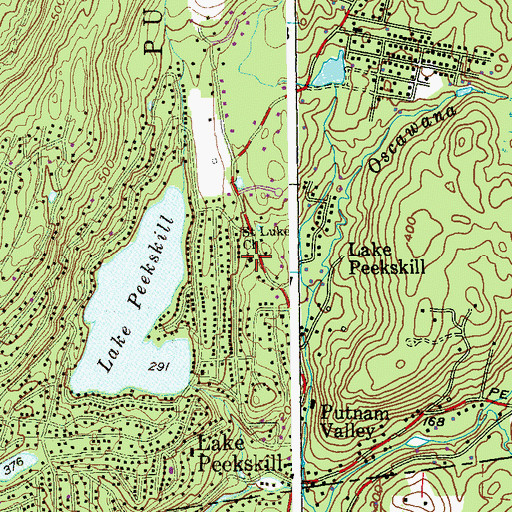Topographic Map of Saint Lukes Lutheran Church, NY