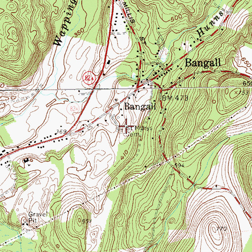 Topographic Map of Saint Mary's Cemetery, NY