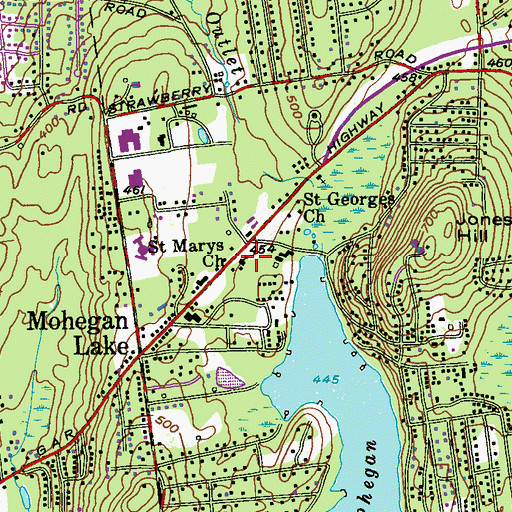 Topographic Map of Saint Marys Episcopal Church, NY