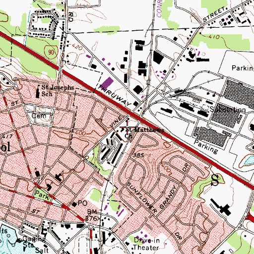 Topographic Map of Saint Matthew's Episcopal Church, NY