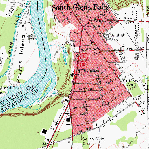 Topographic Map of Saint Michael The Archangel School, NY