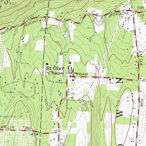 Topographic Map of Saint Olav Chapel, NY