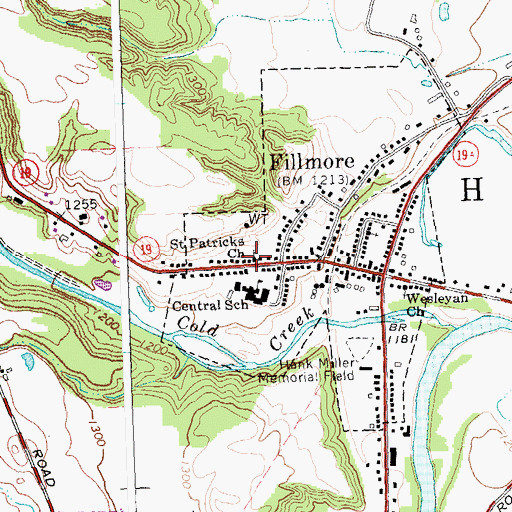 Topographic Map of Saint Patricks Church, NY