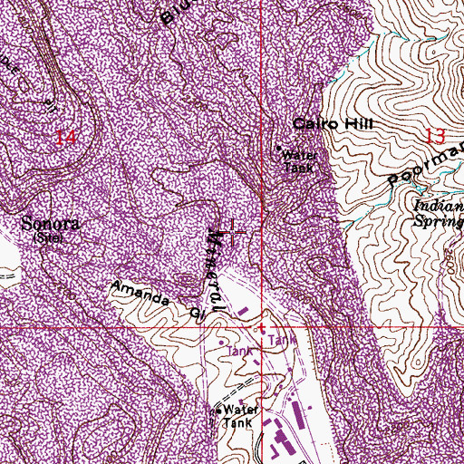 Topographic Map of Poorman Gulch, AZ