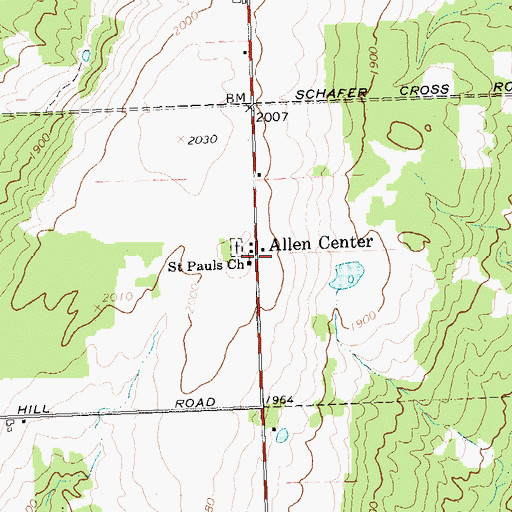 Topographic Map of Saint Pauls Church, NY