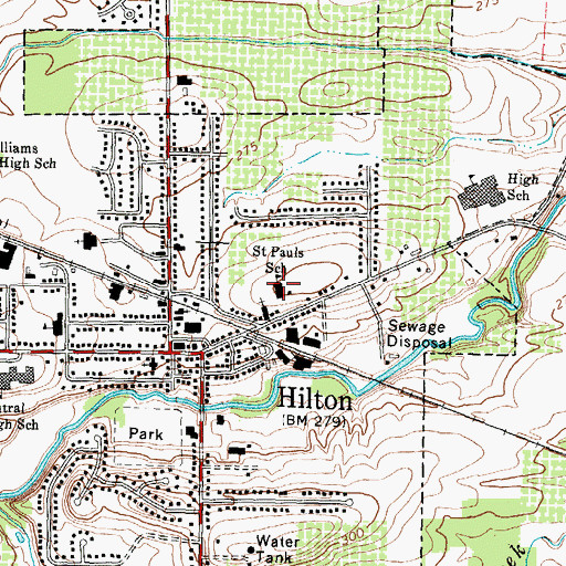 Topographic Map of Saint Paul Lutheran School, NY