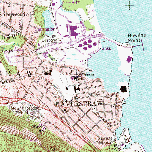 Topographic Map of Saint Peters School, NY