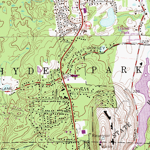 Topographic Map of Saint Peter School, NY