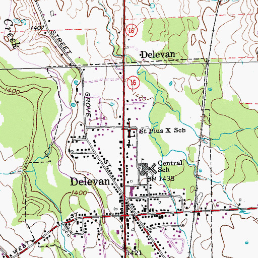 Topographic Map of Saint Pius X School, NY