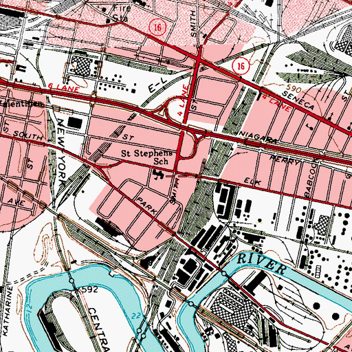 Topographic Map of Saint Stephens School, NY