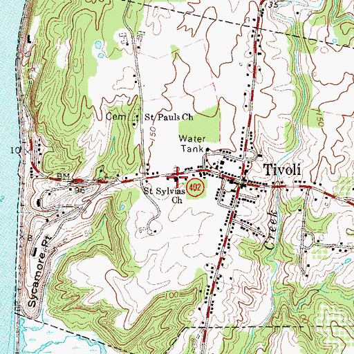 Topographic Map of Saint Sylvias Church, NY