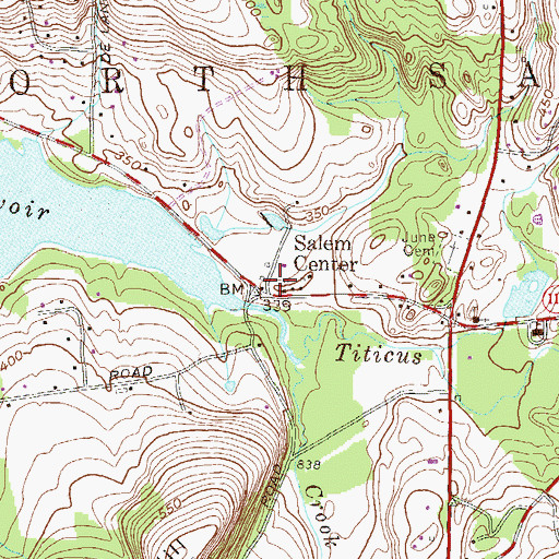 Topographic Map of Salem Center, NY