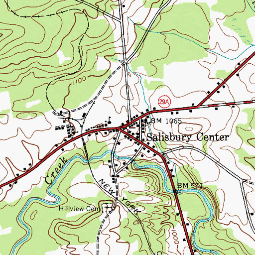 Topographic Map of Salisbury Center, NY