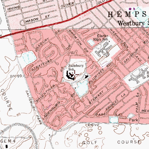 Topographic Map of Salisbury School, NY