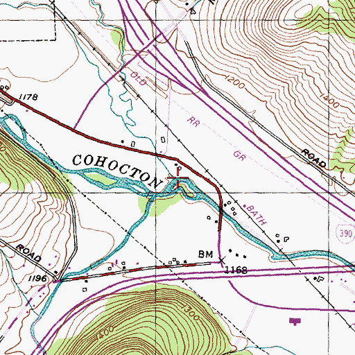 Topographic Map of Salmon Creek, NY