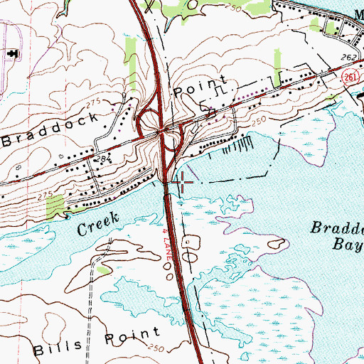 Topographic Map of Salmon Creek, NY