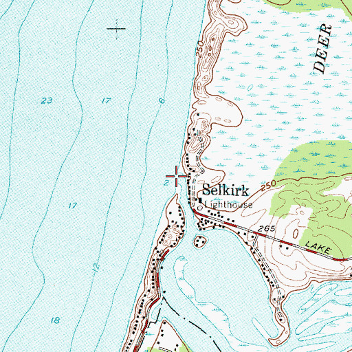 Topographic Map of Salmon River, NY