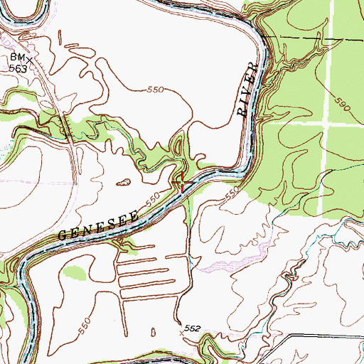 Topographic Map of Salt Creek, NY