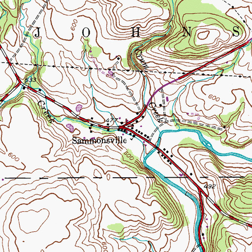 Topographic Map of Sammonsville, NY
