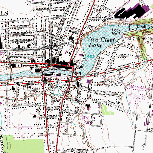 Topographic Map of Sampson Creek, NY