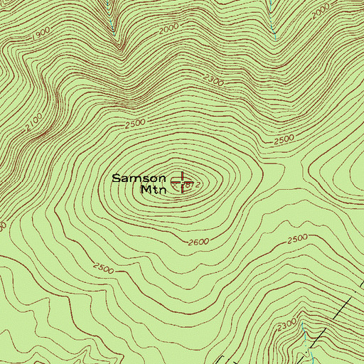 Topographic Map of Samson Mountain, NY