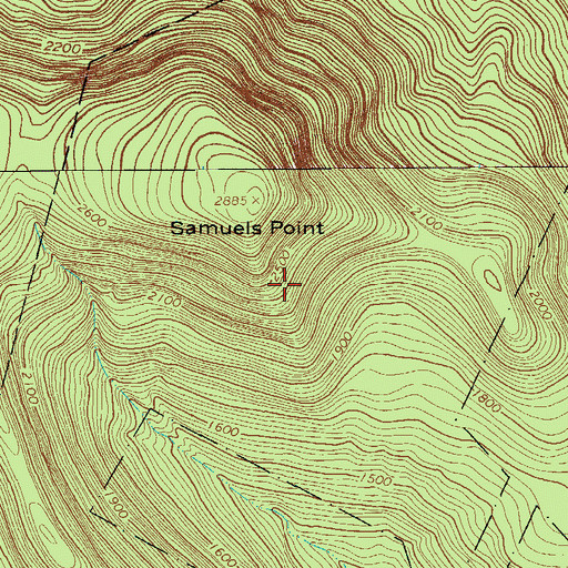 Topographic Map of Samuels Point, NY