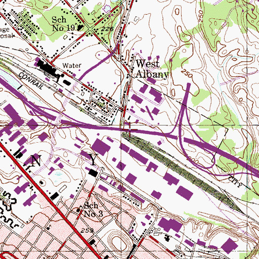 Topographic Map of Sand Creek, NY