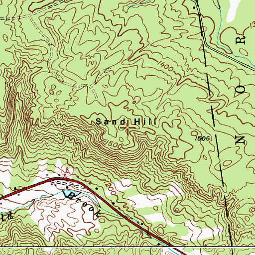 Topographic Map of Sand Hill, NY