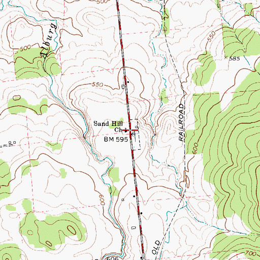 Topographic Map of Sand Hill Church, NY