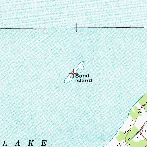 Topographic Map of Sand Island, NY