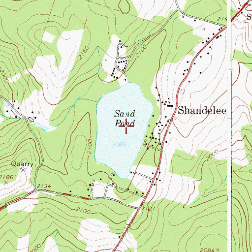 Topographic Map of Sand Pond, NY