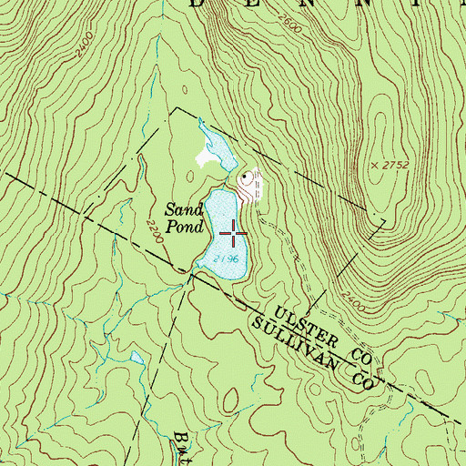 Topographic Map of Sand Pond, NY