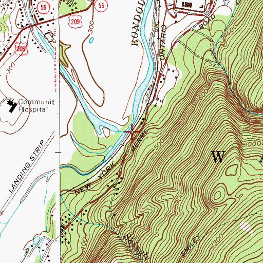 Topographic Map of Sandburg Creek, NY