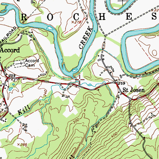 Topographic Map of Sanders Kill, NY