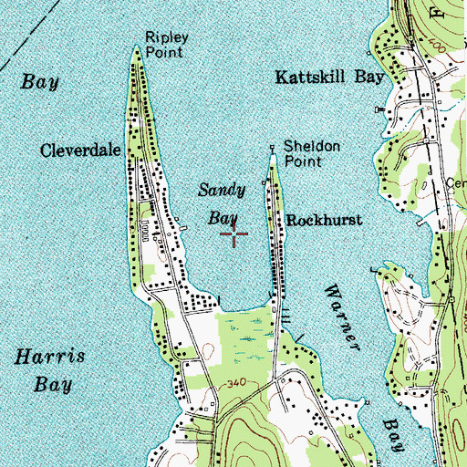 Topographic Map of Sandy Bay, NY