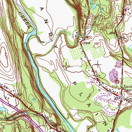 Topographic Map of Sandy Plain, NY