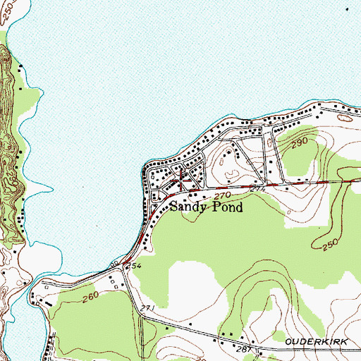 Topographic Map of Sandy Pond, NY
