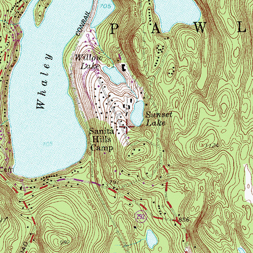 Topographic Map of Sanita Hills Camp, NY