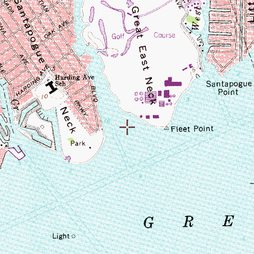 Topographic Map of Santapogue Creek, NY