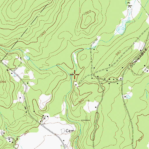 Topographic Map of Sapbush Creek, NY
