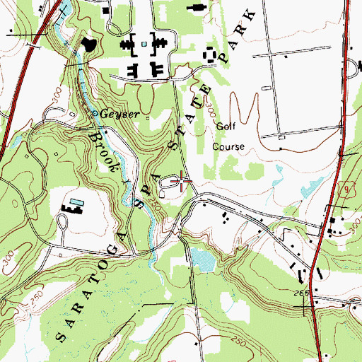 Topographic Map of Saratoga Spa State Park, NY