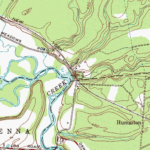 Topographic Map of Sash Factory Creek, NY