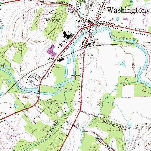Topographic Map of Satterly Creek, NY
