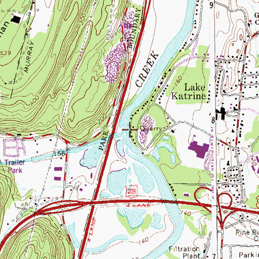 Topographic Map of Saw Kill, NY