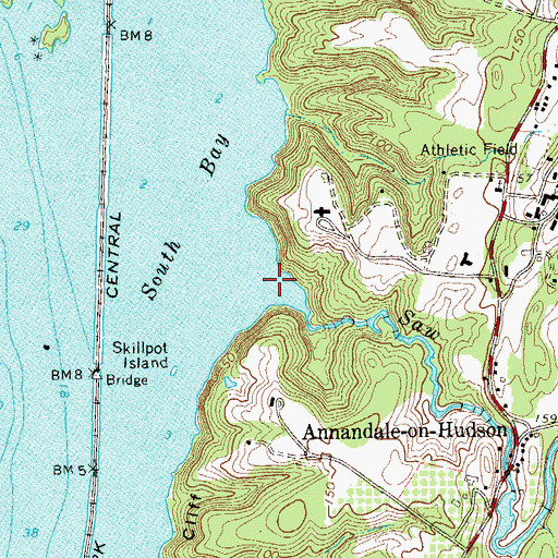 Topographic Map of Saw Kill, NY