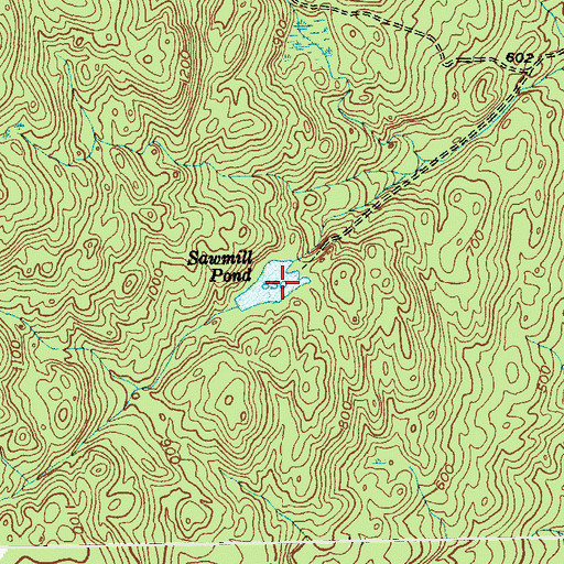 Topographic Map of Sawmill Pond, NY