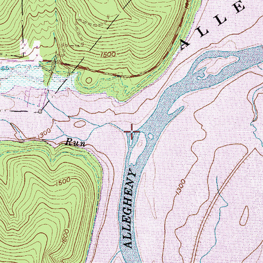 Topographic Map of Sawmill Run, NY